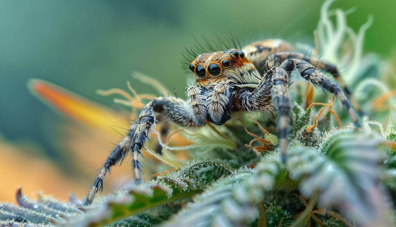Spider on cannabis
